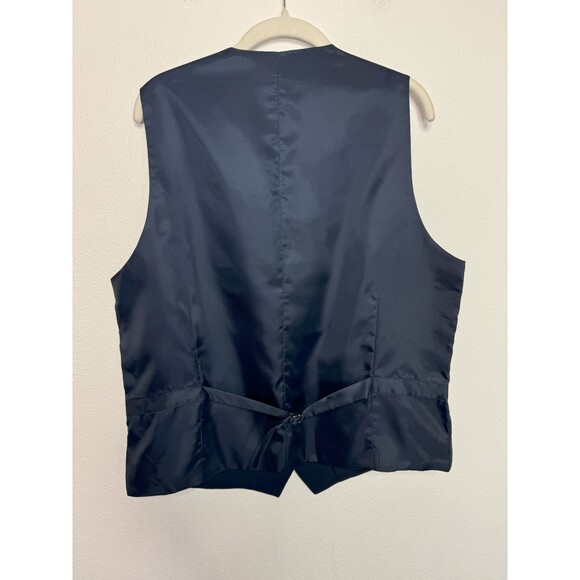 French Connection Sz 42 Vest In Marine Blue Rayon Blend V-Neck Casual ASOS New - Picture 7 of 12